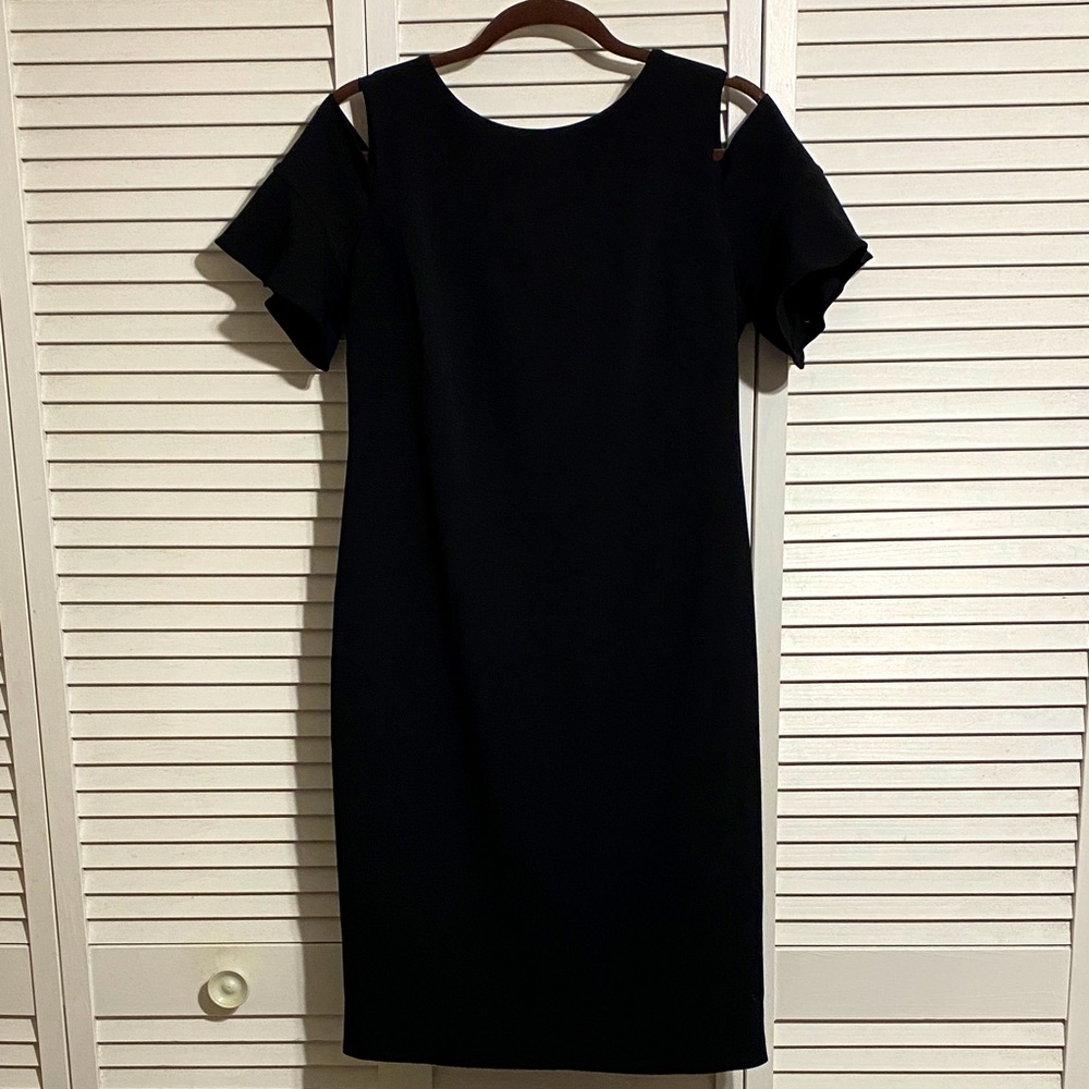 Calvin Klein cold shoulder dress!